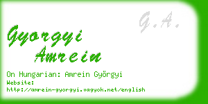 gyorgyi amrein business card